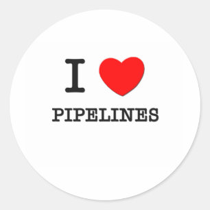 I Love Pipelines Ronde Sticker