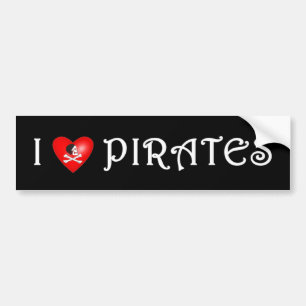 I Love Pirates (4) Bumpersticker