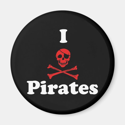 I Love Pirates Magneet (Voorkant)