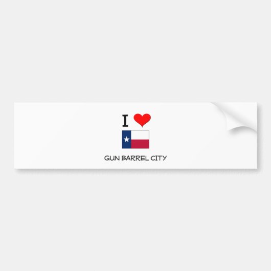 I Love Pistool Barrel City Texas Bumpersticker (Voorkant)