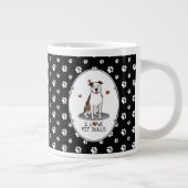I Love Pit Bulls (lt brindle white 3) Hearts Cute Grote Koffiekop (Rechts)