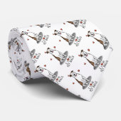 I Love Pit Bulls (lt brindle white 3) Stropdas (Opgerold)