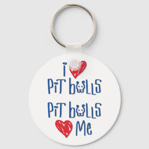 I Love Pit Bulls - Pit Bulls Love Me Sleutelhanger