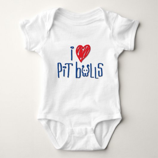 I Love Pit Bulls Romper (Voorkant)