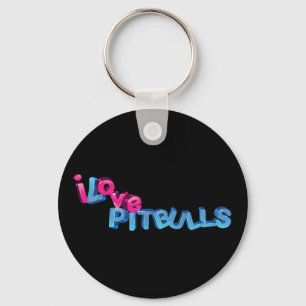 I Love Pitbulls in 3D Sleutelhanger