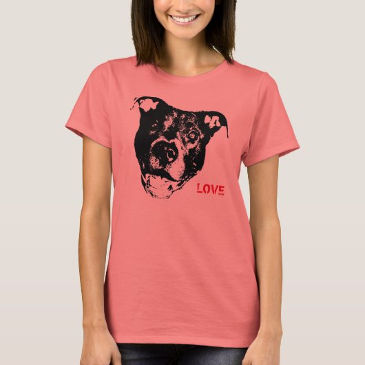 I Love Pitbulls Logo Design - Cool Trendy & Hip T-shirt (Voorkant)
