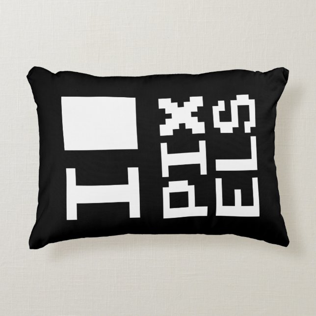 I Love Pixels, geek design, pixel art Accent Kussen (Voorkant)