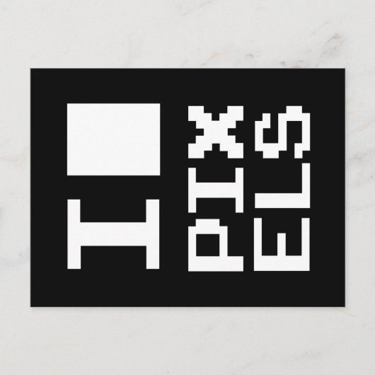 I Love Pixels, geek design, pixel art Briefkaart (Voorkant)