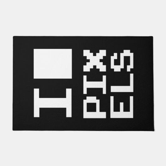 I Love Pixels, geek design, pixel art Deurmat (Voorkant)