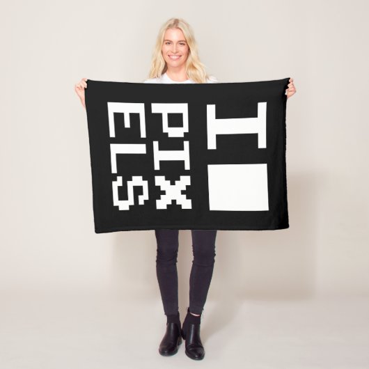 I Love Pixels, geek design, pixel art Fleece Deken (In situ)
