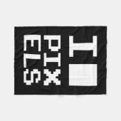 I Love Pixels, geek design, pixel art Fleece Deken (Voorkant (Horizontaal))