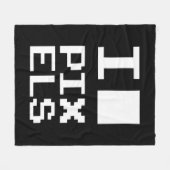 I Love Pixels, geek design, pixel art Fleece Deken (Voorkant (Horizontaal))