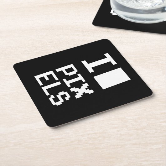 I Love Pixels, geek design, pixel art Kartonnen Onderzetters (Schuin)