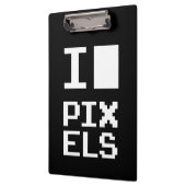I Love Pixels, geek design, pixel art Klembord (Links)