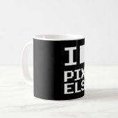 I Love Pixels, geek design, pixel art Koffiemok (Voorkant links)