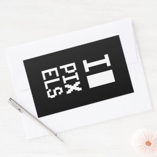 I Love Pixels, geek design, pixel art Rechthoekige Sticker