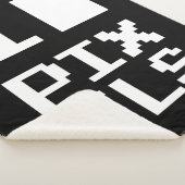 I Love Pixels, geek design, pixel art Sherpa Deken (3/4)