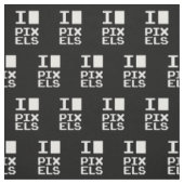I Love Pixels, geek design, pixel art Stof (Swatch)