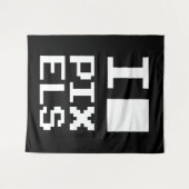 I Love Pixels, geek design, pixel art Wandkleed (Voorkant (horizontaal))