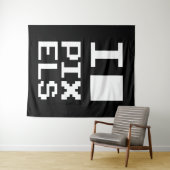 I Love Pixels, geek design, pixel art Wandkleed (In Situ (horizontaal))