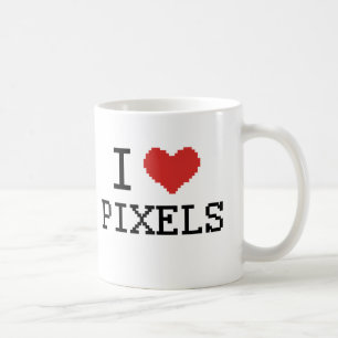 I Love Pixels / I Heart Pixels Koffiemok