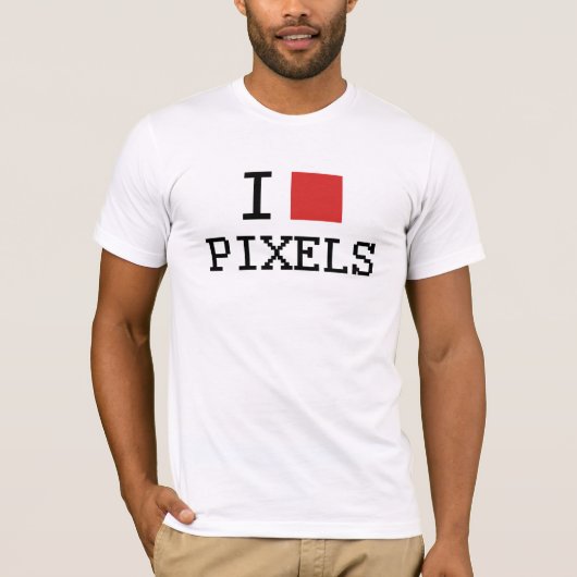 I Love Pixels / I Heart Pixels T-Shirt (Voorkant)