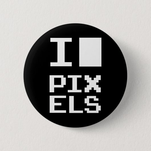 I Love Pixels Ronde Button 5,7 Cm (Voorkant)