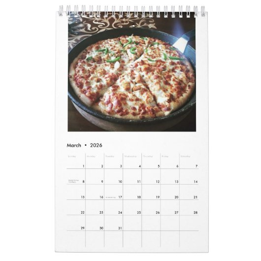 I Love Pizza Annual Calendar 2018 Kalender (Mar 2026)
