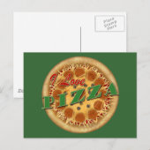 I Love Pizza Briefkaart (Voorkant / Achterkant)
