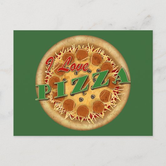 I Love Pizza Briefkaart (Voorkant)