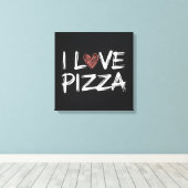 I Love Pizza Canvas Afdruk (Insitu (Houten vloer))