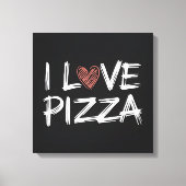 I Love Pizza Canvas Afdruk (Voorkant)