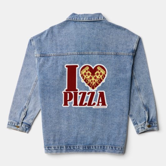 I Love Pizza Denim Jacket (Achterkant)