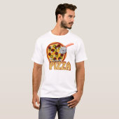 I Love Pizza - Destroyed T-Shirt (Voorkant volledig)