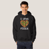 I Love Pizza Food Lovers Heart Gift Funny Hoodie (Voorkant volledig)
