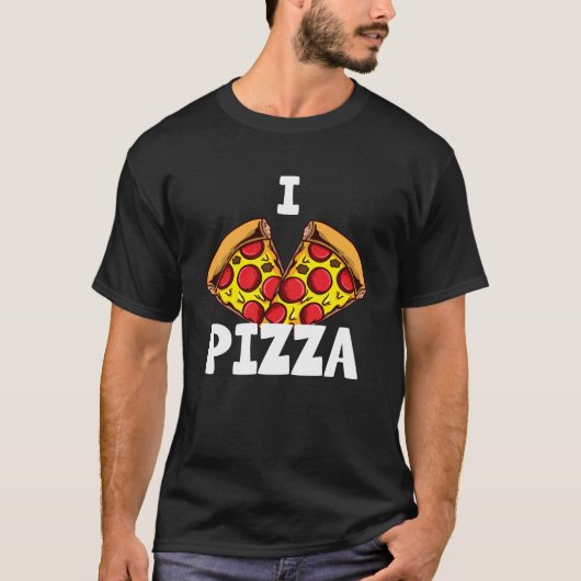 I Love Pizza Heart T-shirt (Voorkant)