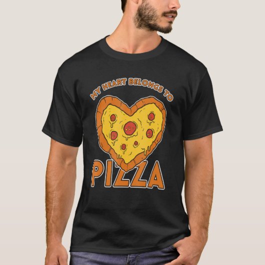I Love Pizza Heart Valentines Day_4 T-shirt (Voorkant)