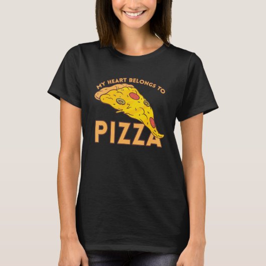 I Love Pizza Heart Valentines Day_5 T-shirt (Voorkant)