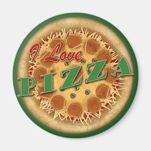 I Love Pizza Magneet