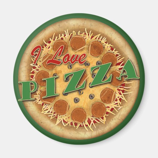 I Love Pizza Magneet (Voorkant)