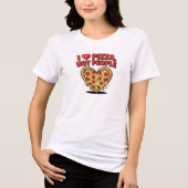 I Love Pizza Not People Pizza Lover  Tri-Blend Shirt (Voorkant)