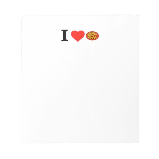 I Love Pizza Notitieblok (Voorkant)