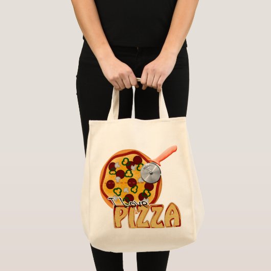 I Love Pizza - Organic Grocery Tas (Voorkant (product))