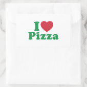 I Love Pizza Rechthoekige Sticker (Tas)