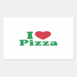 I Love Pizza Rechthoekige Sticker