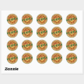 I Love Pizza Ronde Sticker (Vel)