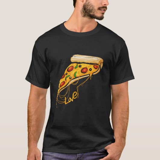 I love Pizza Slice Cheese Pizza T-shirt (Voorkant)