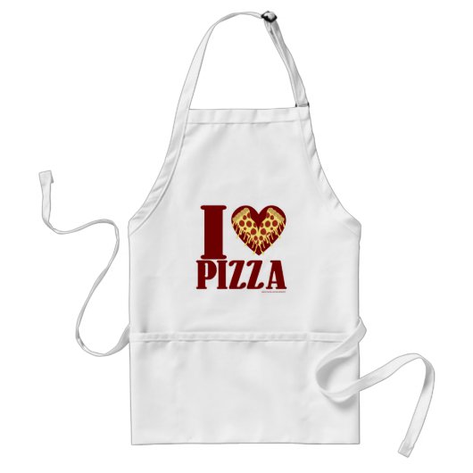 I Love Pizza Standaard Schort (Voorkant)