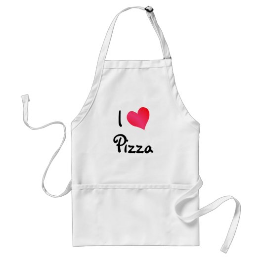 I Love Pizza Standaard Schort (Voorkant)