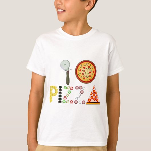 I Love Pizza T-shirt (Voorkant)